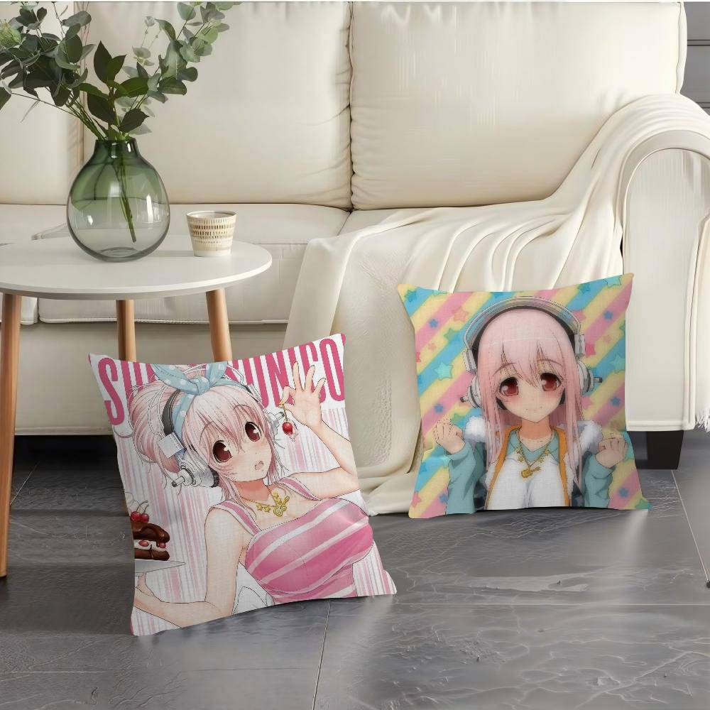 Красивая персонализированная наволочка для подушки с изображением Super S-Sonico из аниме, чехол от пыли для спальни, детской вечеринки, подарок на день рождения для детей