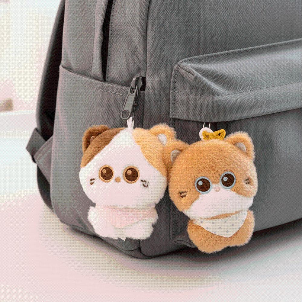 Miniature Magnetic Kitten Ornament Fuzzy Cup Edge Pendant Mini Stuffed Cat Cat Key Chains Office
