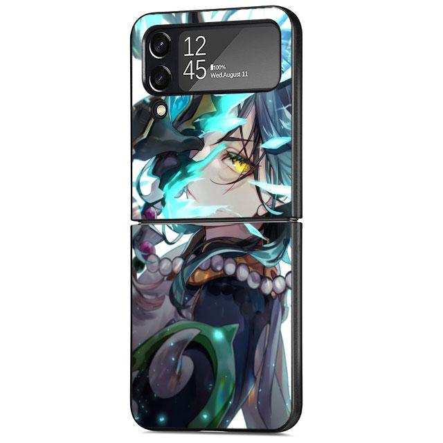 Чехол для Samsung Galaxy ZFlip3 ZFlip Z Flip 3 5G Z Flip 4 Flip3 Flip4 zflip Жесткий чехол для ПК Game Genshin Impact Anime Shell