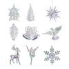 Transparent Christmas Crystal Pendants Acrylic Hanging Ornaments  Navidad Noel
