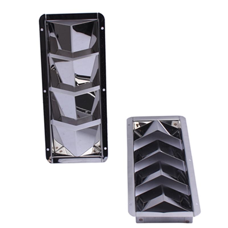 2X Boat Vents Air Louvered Stainless Steel Bilge Vents Grille Ventilation Marine Grill Cover