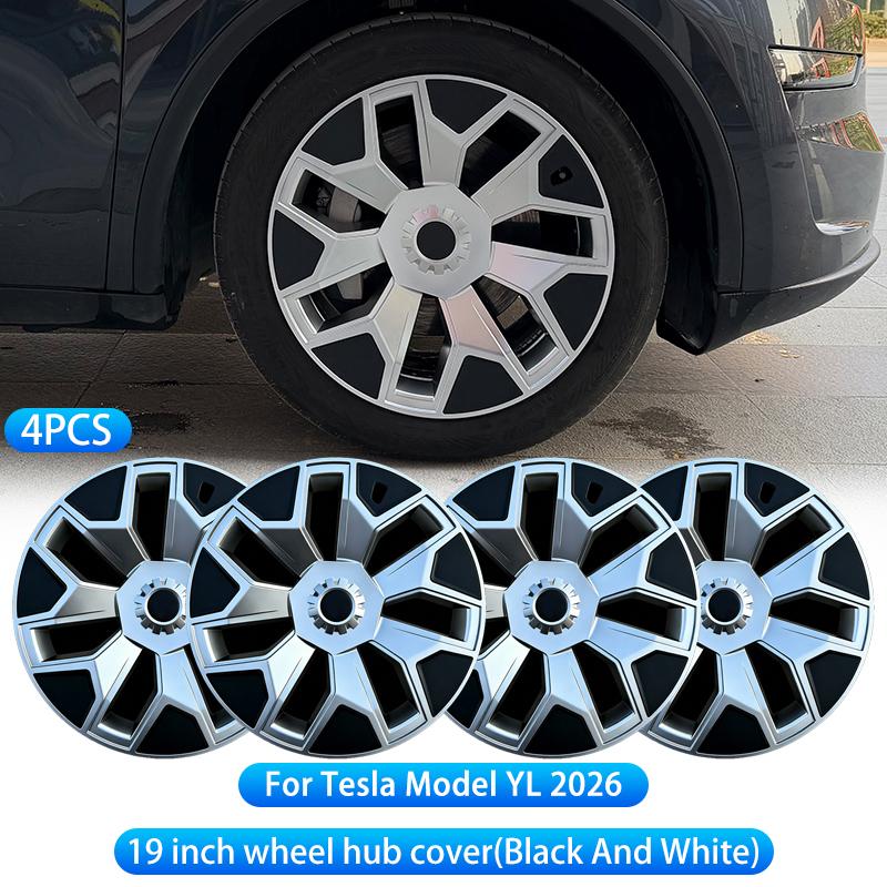 For Tesla New Model YL Launch 2026 4PCS Hub Cap Car Replacement Wheel Cap 19Inch Performance Automobile Hubcap Cover Accessories