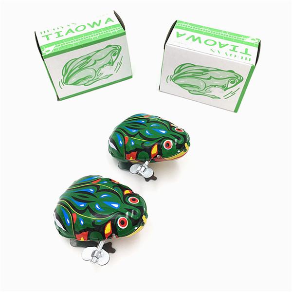 Творческие детские игрушки Ретро заводная игрушка Классическая железная заводная лягушка