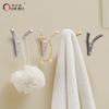 Oukali Cheap Price Custom Zinc Alloy Satin Nicekl Gold Black Kitchen Design Clothes Towel Clothes Wall Mounted Hook