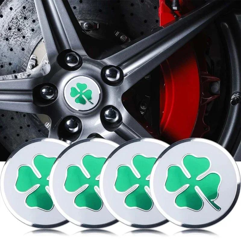 4PCS Universal 56MM Four Leaf Clover Car Wheel Center Hub Caps Emblem For BMW Honda NISSAN SUBARU KIA VW zd5