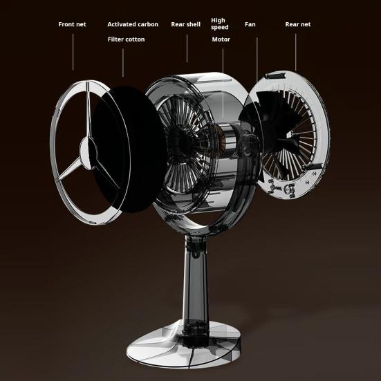 Портативный вытяжной вентилятор с низким уровнем шума, перезаряжаемый, компактный, очиститель воздуха, кухонный мини-набор вытяжек