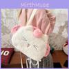 Cat Cute Headphones Plush Backpack With Peach Decoration For Casual Use Daily