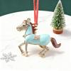 Пони Рождественское украшение Страз Зодиакальная Лошадь Подвеска для украшения елки Сверкающий Праздничный Шарм Удача Лошадиная Тема Украшение