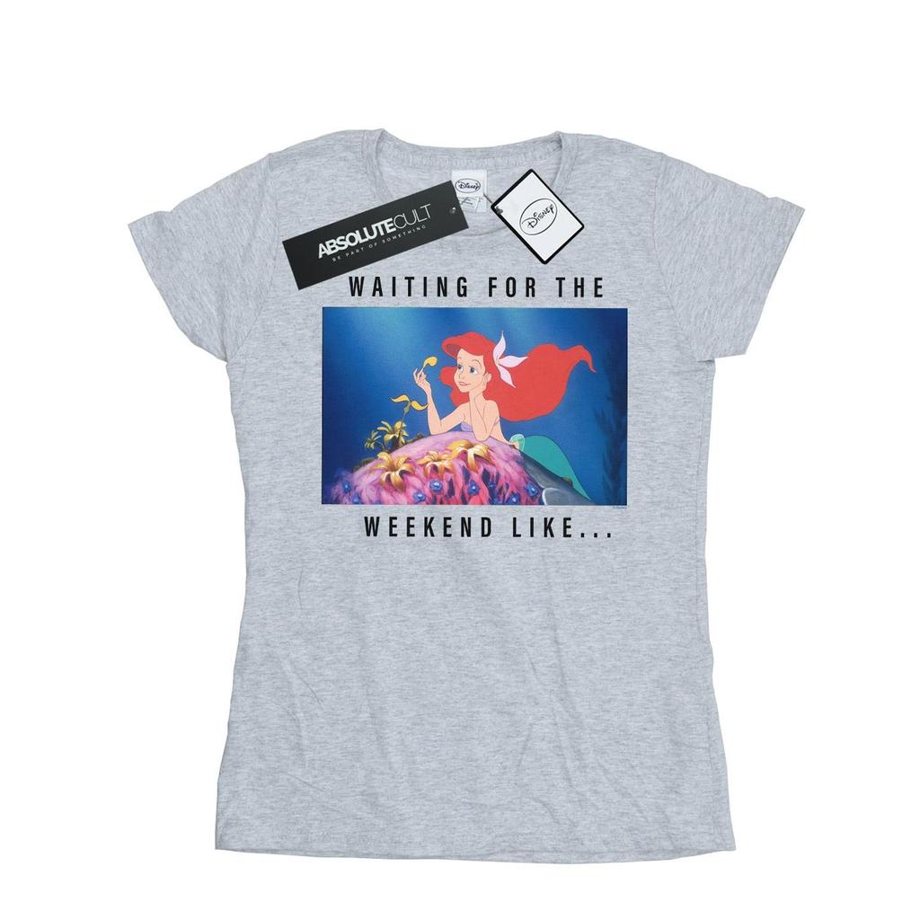 Disney Princess Womens/Ladies Ariel Waiting For The Weekend Cotton T-Shirt