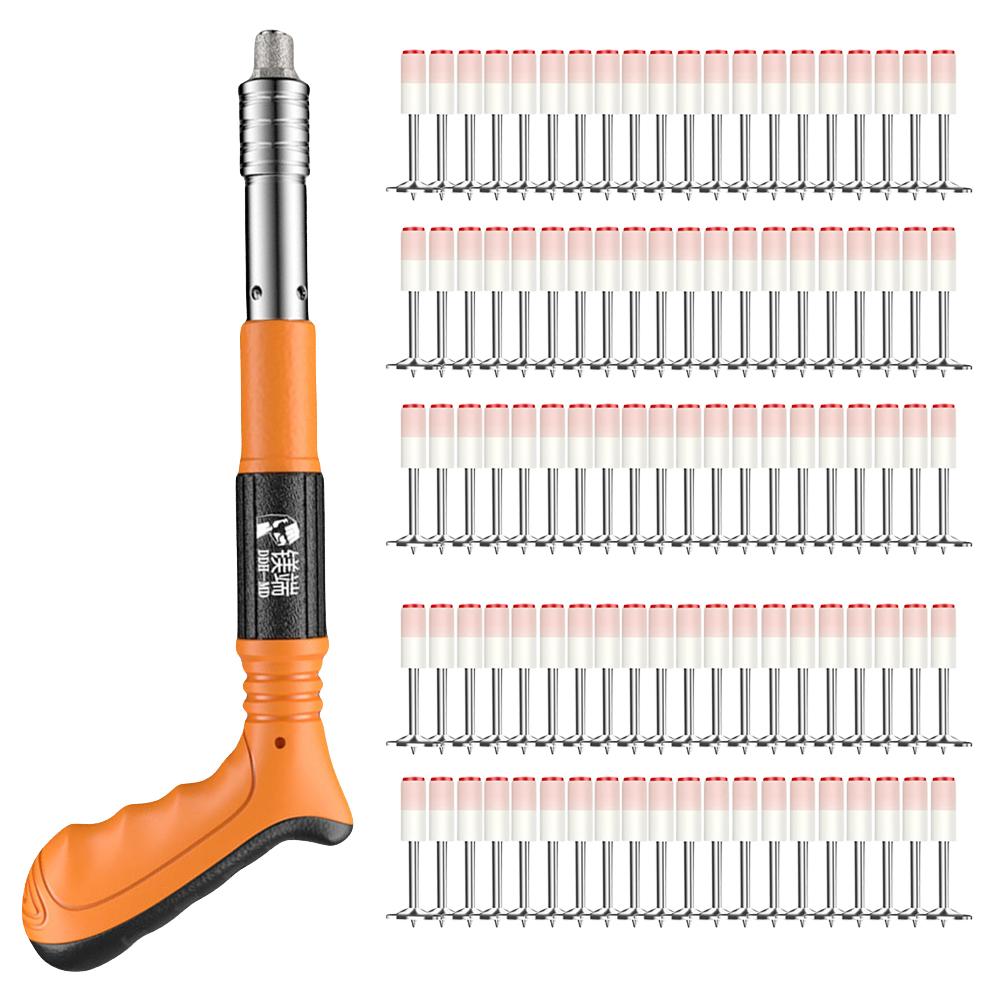 Ручной пистолет для гвоздей Воздушный гвоздезабиватель Регулируемый бесшумный настенный крепеж Одноручный инструмент для крепления гвоздей к стене для домашней деревообработки