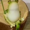 Creative Frog Figurine Resin Frog Ornament Decor Small Garden Frog Statue  Fish Tank