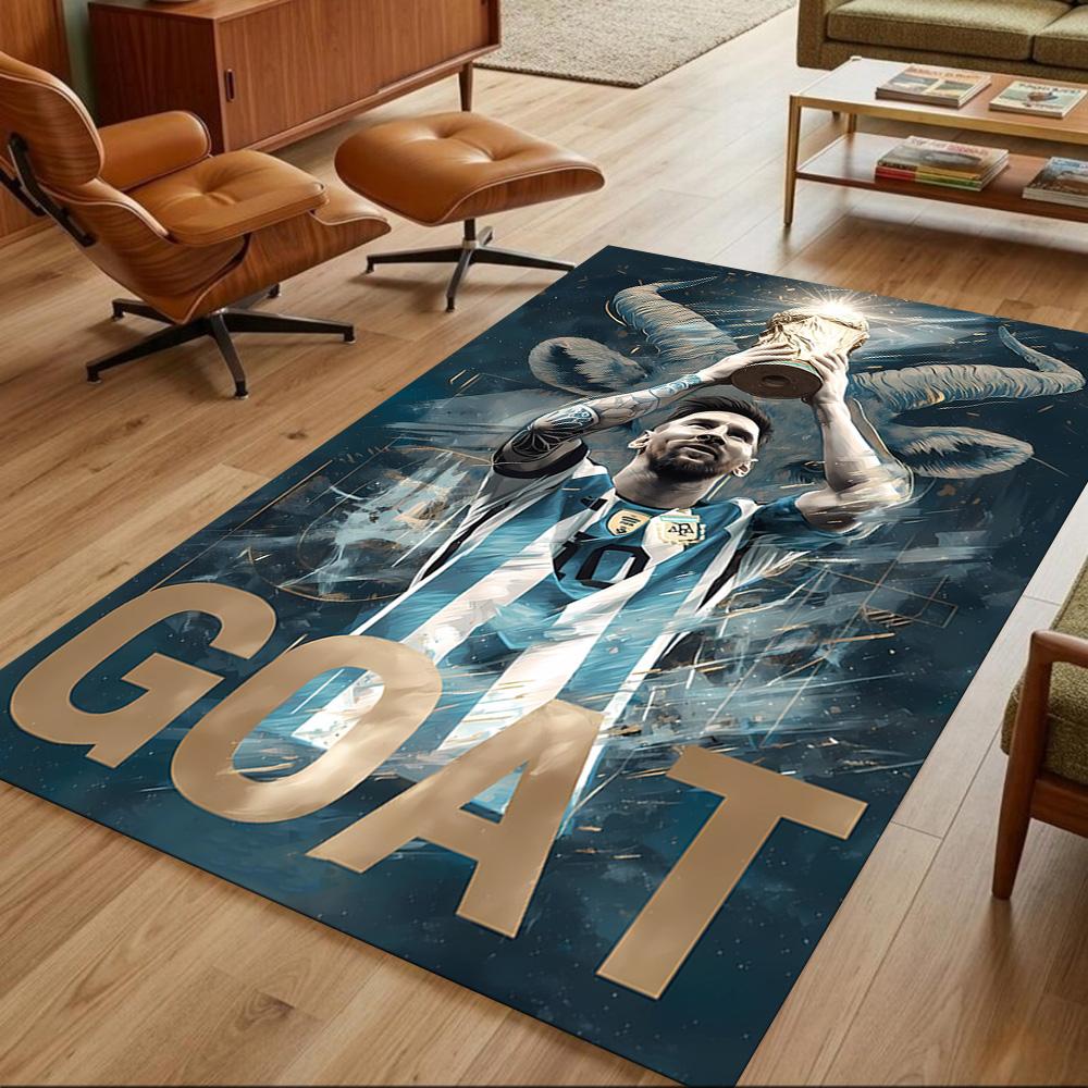 Colorful Soccer Player Carpet Perfect for Game Room Dining Room Living Rooms Balcony Anti-slip Rug Office home decor