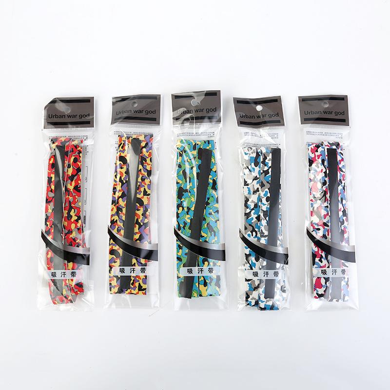 Comfortable Pu Camouflage Badminton Racket Hand Glue Sweat-absorbent Non-slip Wear-resistant Handle Winding Strap For Tennis Clap
