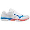 Mizuno Wave Claw 2 Shock Absorbing Durable Low-Top Badminton Shoes Unisex Shoes White Blue 71GA211010