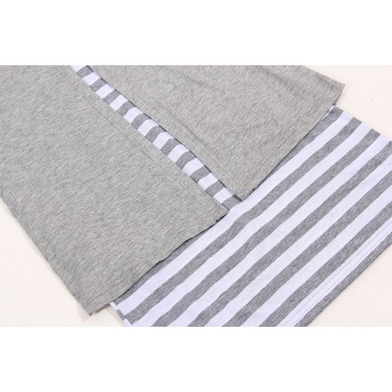 Женская блузка с круглым вырезом в полоску, эластичная, свободная, в стиле пэчворк, на весну и осень