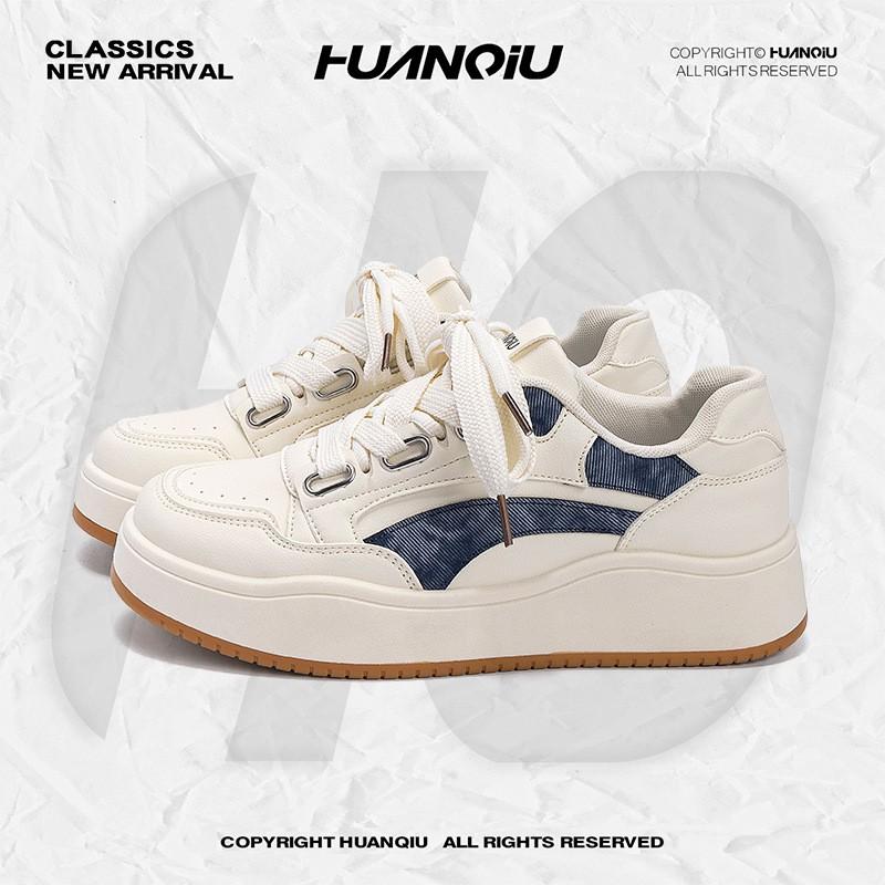 Kids Shoes Mens Low-Top Casual Sneakers Thick Sole Breathable PU Upper Mesh Lining Round Toe Slip-On Style