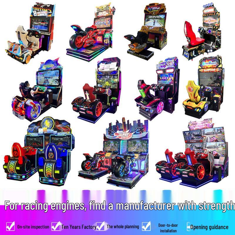Arcade Motorcycle Racing Coin-Op Game Machine: Anime Simulator for Adults & Kids