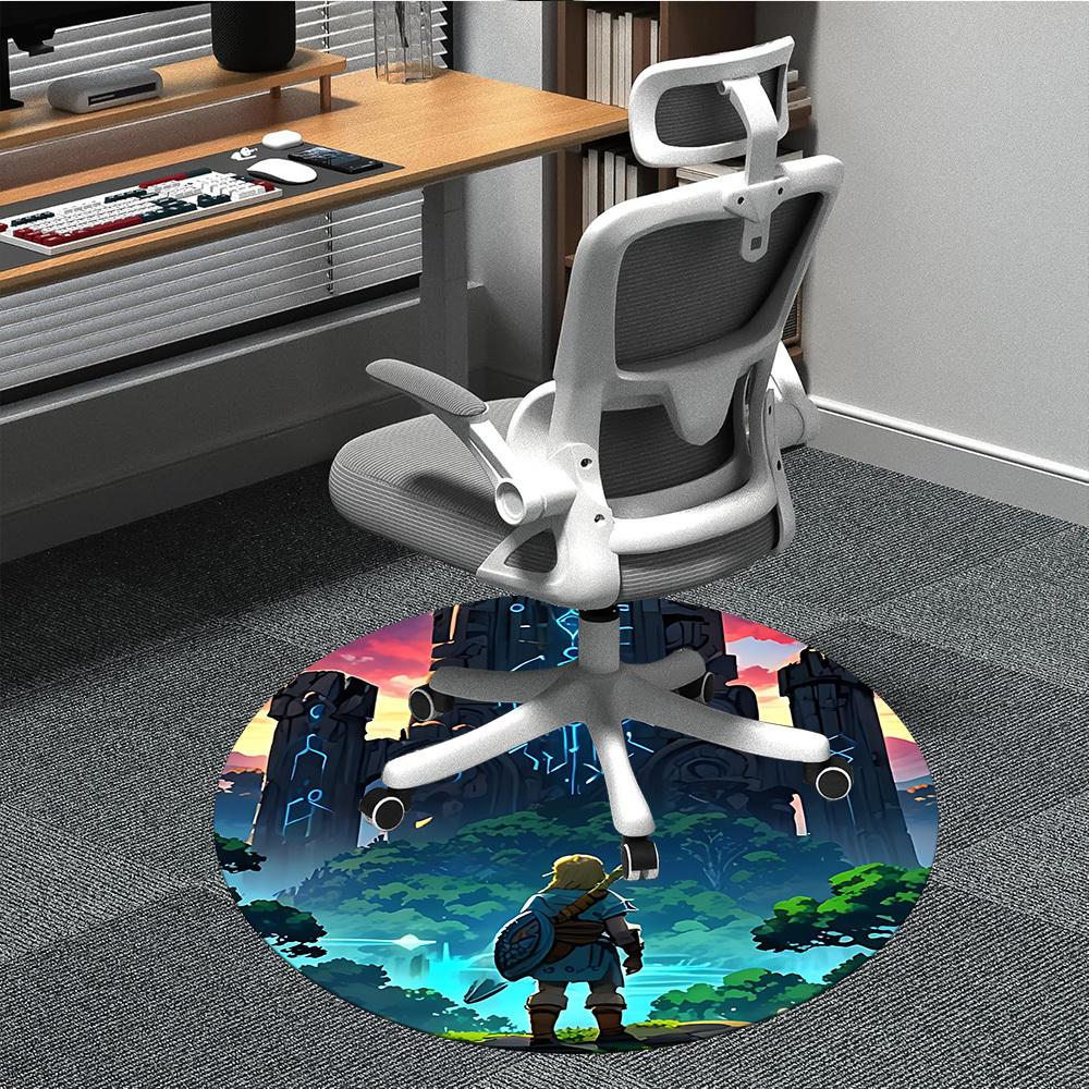 1pc The Legend of Office Round Area Rug, Bedroom Living Room Home Decor, Room Deco, Offic a1016201