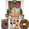 Eye-catching Thanksgiving Day Christmas Wreath Ornament For Home Decoration