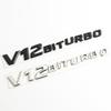 1 шт. x ABS V8 V12 BITURBO логотип эмблема наклейка на крыло для E63 CL63 CLS63 G63 ML63 S63 SL63