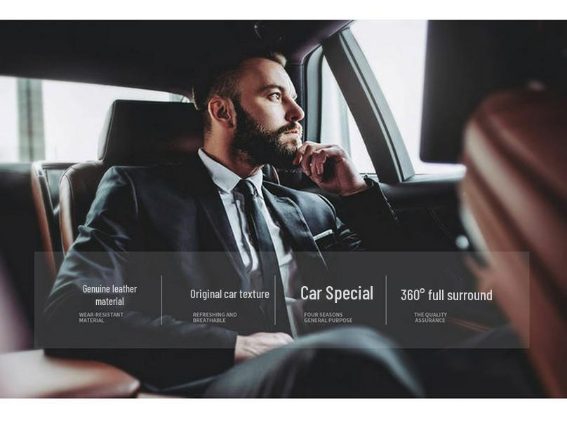 All-Season Genuine Leather Seat Cushion for Buick Envision - Five-Seater, Universal Fit