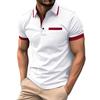Men's Spring Solid Color Short Sleeve Lapel Shirt Men's Casual Fashion Shirt