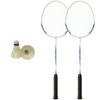 Ракетка для бадминтона B4000G с воланом для начинающих, для тренировок, для водоплавающих птиц, стандартный чехол Yonex, эластичная белая x 2 2 (011 + Шаттлы)
