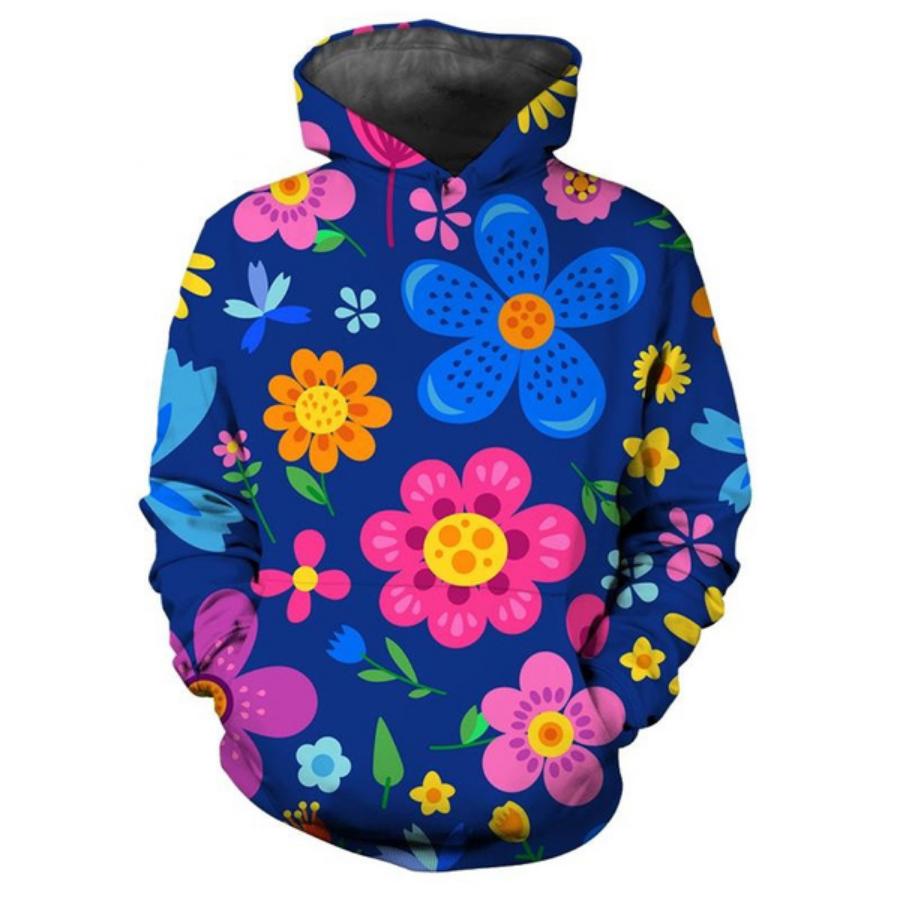 Autumn Fashion Floral 3D Print Hoodies Men Women Casual Harajuku Sweatshirts Oversized Hoodie Pullovers Tracksuit Clothing