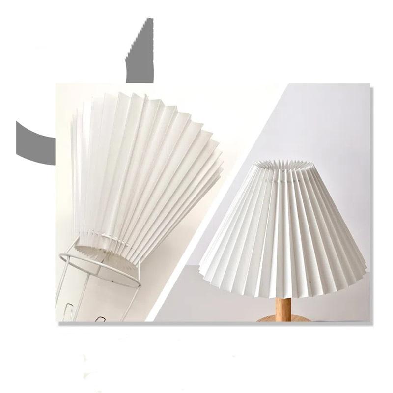 Винтажный плиссированный пульт дистанционного управления ночник скандинавский спальня настольная лампа в форме зонтика прикроватная лампа креативный подарок для домашнего декора