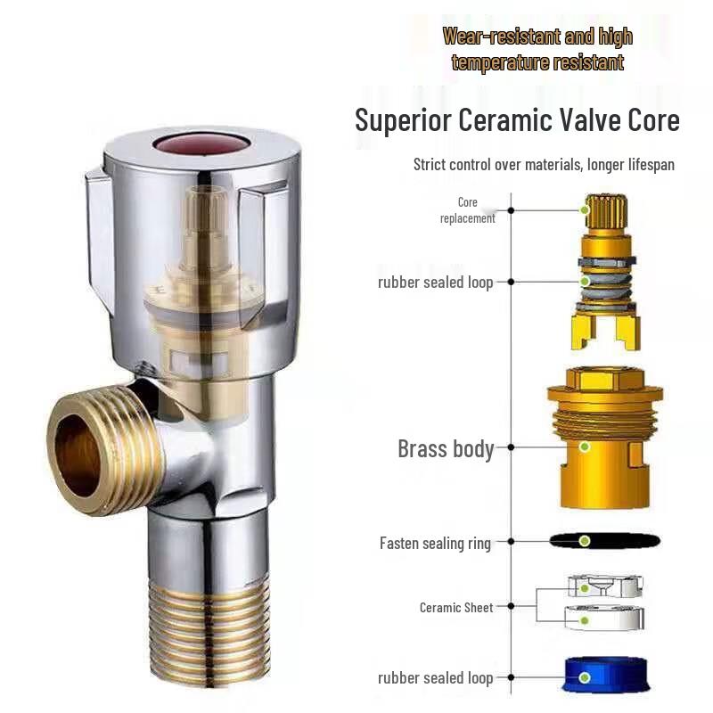 Shuang'an Thickened Brass Universal Angle Stop Valve