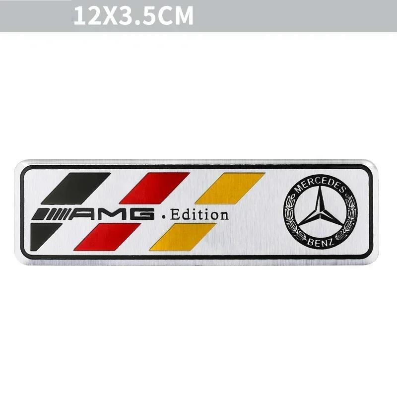 AAVS1 3D Aluminum Car Body Trunk Decor Sticker Auto Refit Accessorie For Mercedes Benz AMG A B G S Class W211 W124 W128 W140 W168 W176