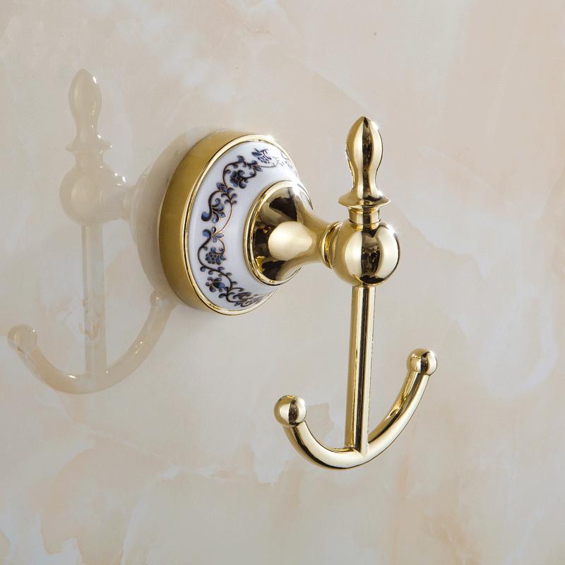 Металлические хромированные серебристые крючки для халатов, вешалки для одежды и полотенец, крючки для пальто, настенные крючки, керамические аксессуары для ванной комнаты, держатель для полотенец ST-66701