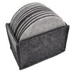 10 PCS Felt Drink Cup Coaster With Holder Round Soft Absorbent Cup Mats Scratch Preventing Reusable For Home Bar