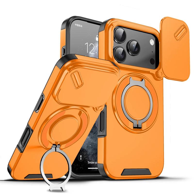 Прочный ударопрочный бронированный чехол для телефона для iphone 17 Pro Max 5G iphone17 Air 17Pro Защита объектива Магнитное кольцо-подставка для автомобиля Чехол