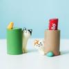 Cute Cat And Mouse Desk Pen Holder Cat Ornaments Pencil Stand Container  Stationery Decor