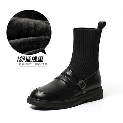 Мягкие кожаные ботильоны женские сапоги в британском стиле осень-зима 2024 новая повседневная женская обувь короткие сапоги женская мода