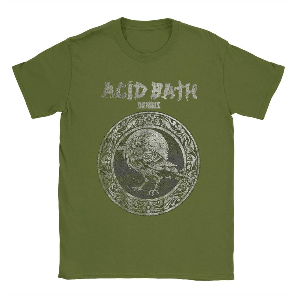 Мужские футболки Acid Bath Хипстерская футболка из чистого хлопка Футболка с коротким рукавом Футболки с круглым вырезом Одежда Лето
