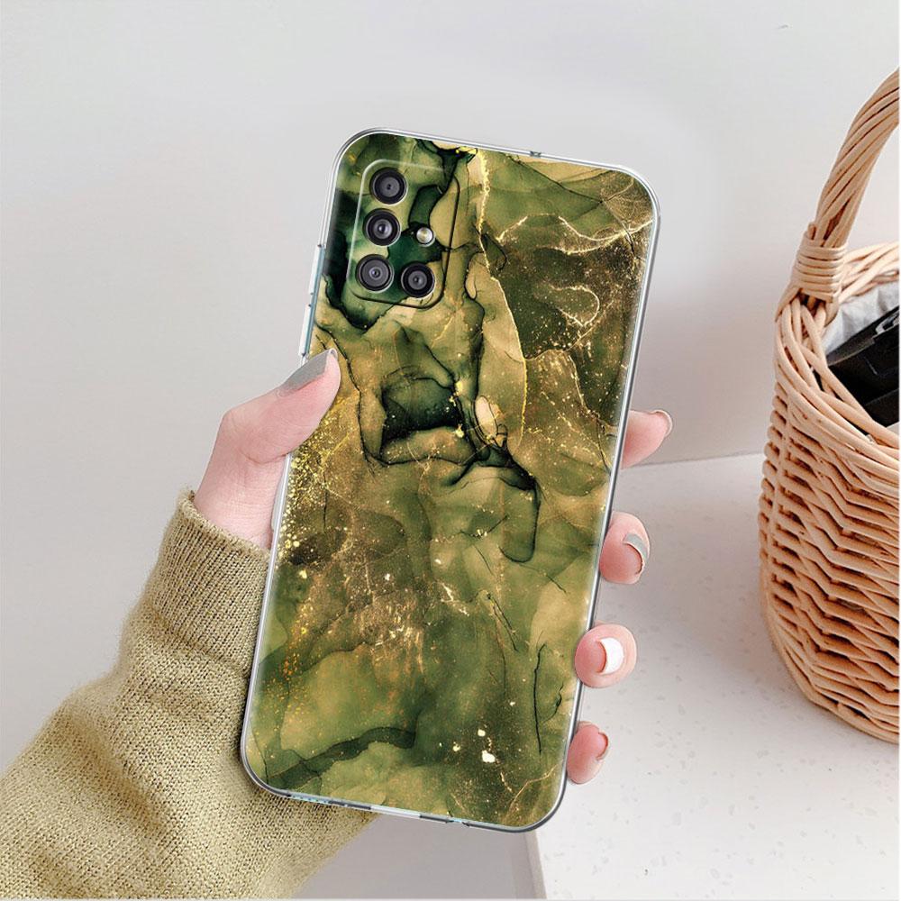 Прозрачный чехол с мраморным рисунком для Samsung Galaxy A52 A12 A51 A32 A21s A71 A32 A22 A50 A70 A31 A72 5G
