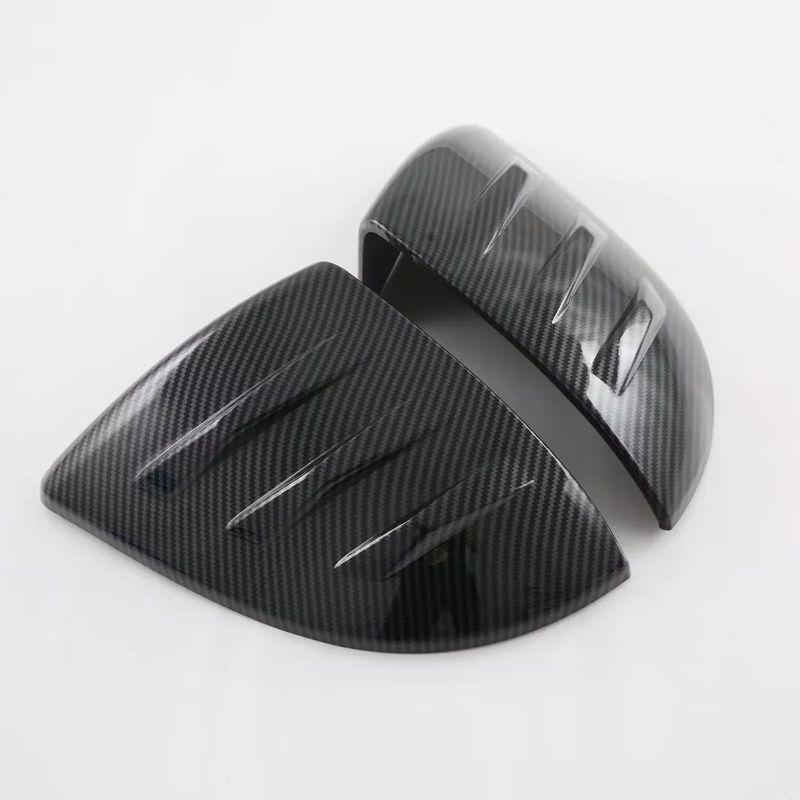 For MG 4 MG4 EV Mulan   2024 ABS Carbon Fiber Black Side Door Rearview Mirror Frame Cover Trims Sticker Car Accessories