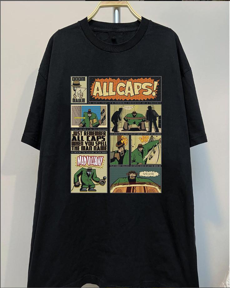 РАСПРОДАЖА MF DOOM aLL CaPS MadVillain Футболка Полный Размер S-5XL Унисекс Футболка