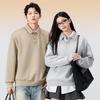 MINISO Men's Fleece-Lined Polo Collar Pullover Sweatshirt