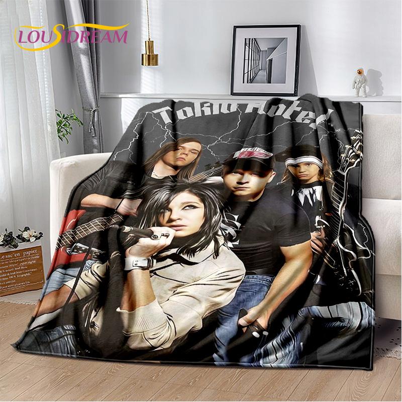 Одеяло Tokio Hotel Rock Band Bill Kaulitz, мягкое фланелевое одеяло для дома, спальни, кровати, дивана, пикника, офиса, пешего туризма, отдыха, сна