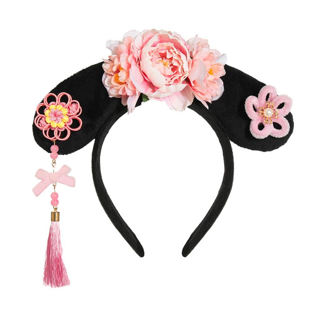 Sweet Chinese Style Hair Hoop Long Tassel Children Hair Bands Performance Props