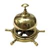 Brass Wheel Table Bell - Nautical Design, 12 Cm