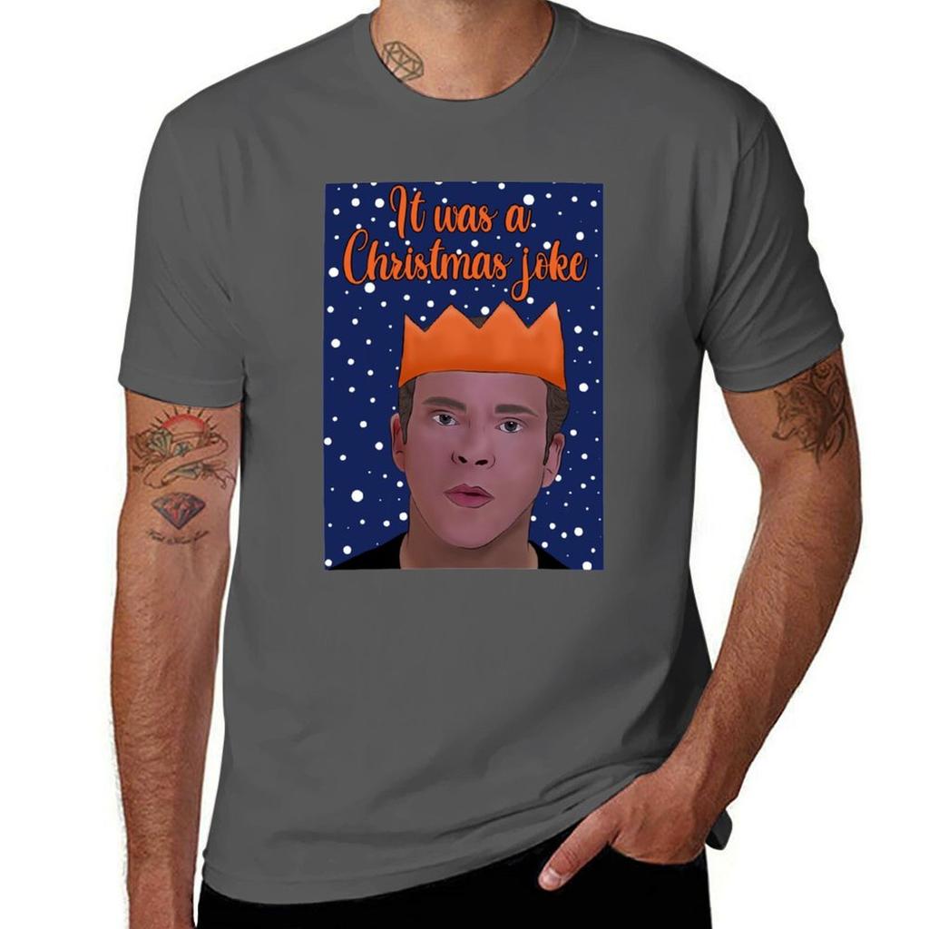 It Was A Christmas Jokequot Jez Peep Show Card Tshirt Work Comfort Tshirt For Men