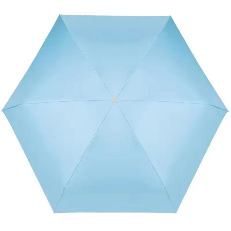 Sunny Umbrella Folding Ultra Light Small Flat Five Fold Umbrella Sunscreen Sun UV Protection Mini Pocket Umbrella
