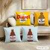 Protective D-Duvel Beer Cushion Cover Soft Short Plush Pillow Cover Smooth Cozy Texture Aesthetic Cushion Case Home Decor