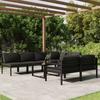 Day and Night - Day and Night Garden Furniture Set 8 Pieces and Anthracite Gray Aluminum Cushions