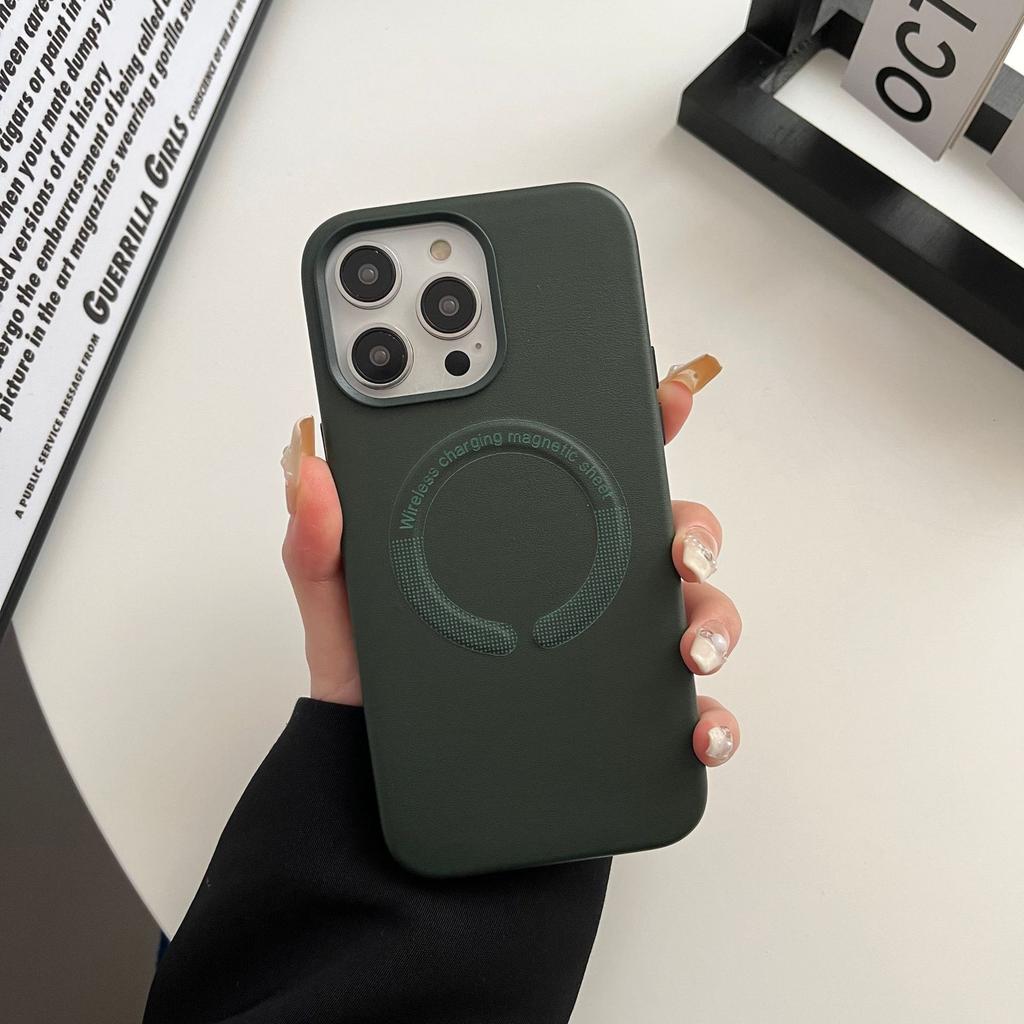 MagSafe Magnetic Charging Leather Suitable for Apple 16Pro Mobile Phone Case IPhone 15 Protection Case