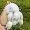 Кисточка Милый Подвеска Кролик Пушистый Плюшевый Кролик Брелок Модный Брелок из Кроличьего Меха Брелок для Ключей Автомобиля